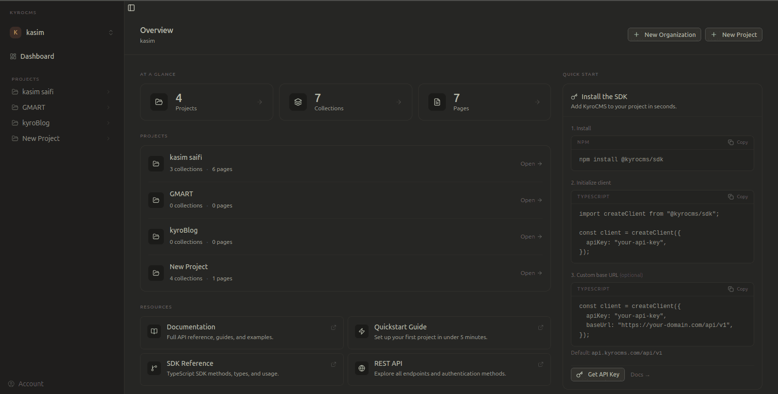How to intergrate kyroCMS in Your Website